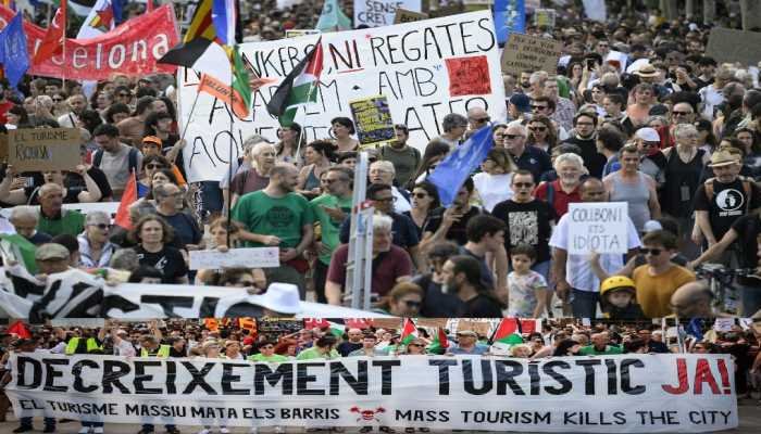 Barcelona Tourism Protesters