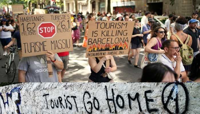 Barcelona Tourism Protesters