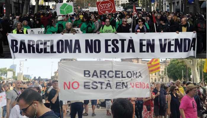 Barcelona Tourism Protesters